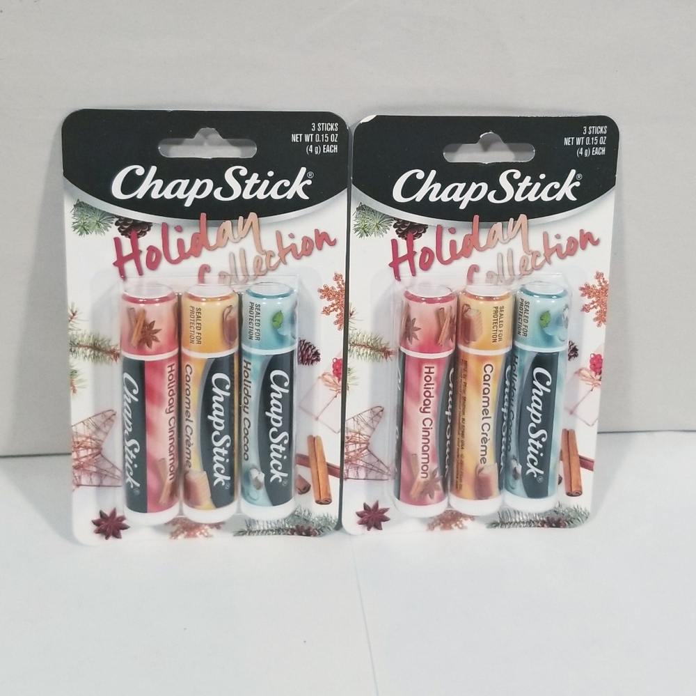 Chapstick Holiday Collection Holiday Cinnamon Caramel Creme Holiday Cocoa